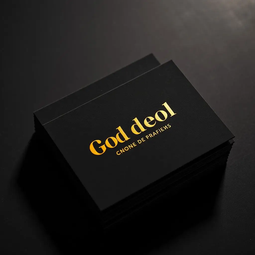 Custom printed Gold Foil Business Cards by SA Creative