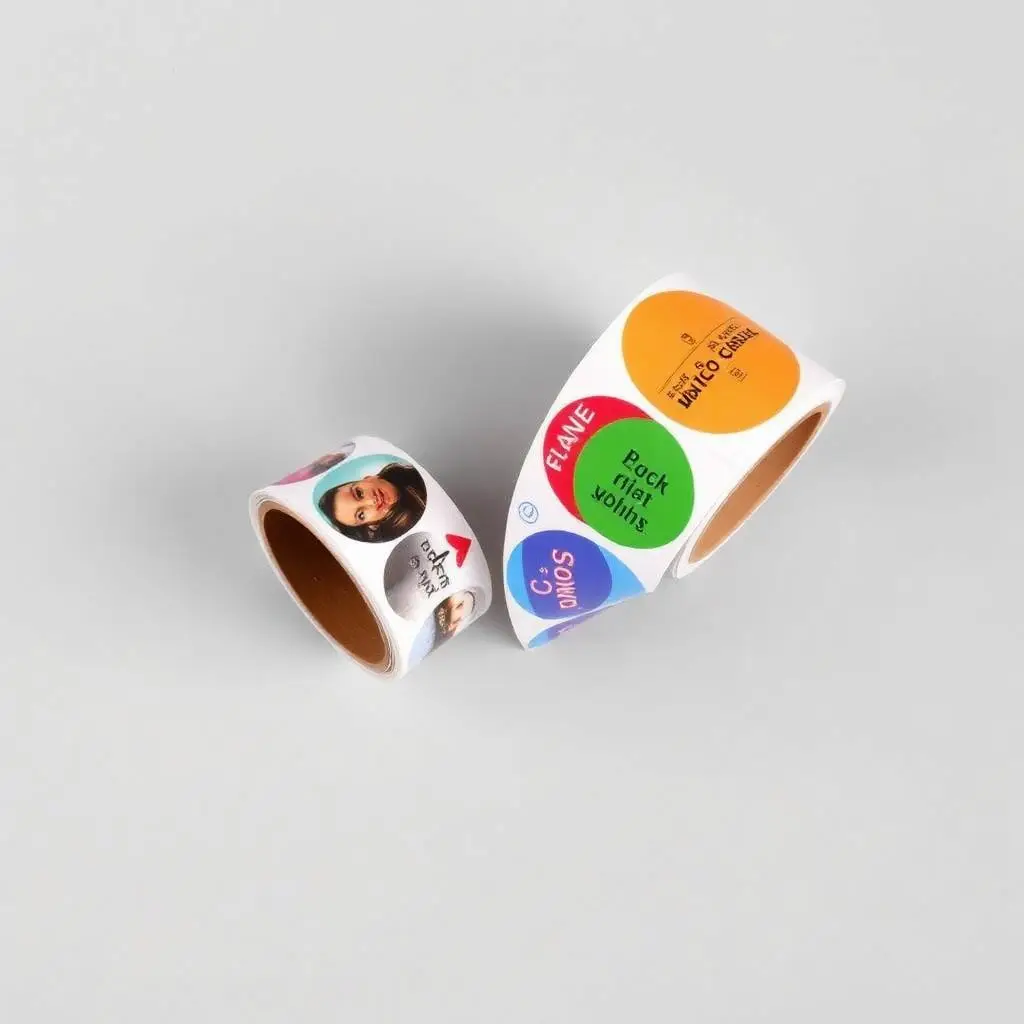 Custom printed Roll Stickers by SA Creative